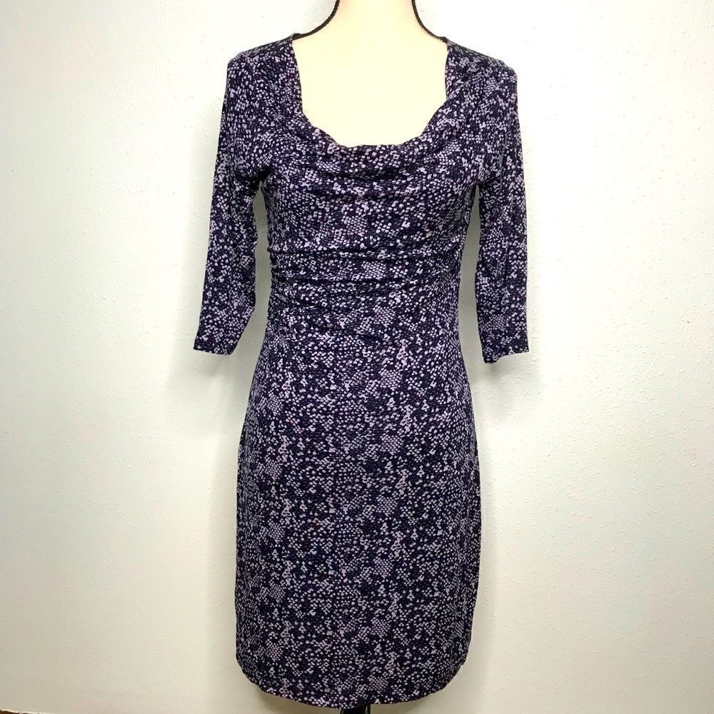 LOFT Snakeskin Patterned Dress